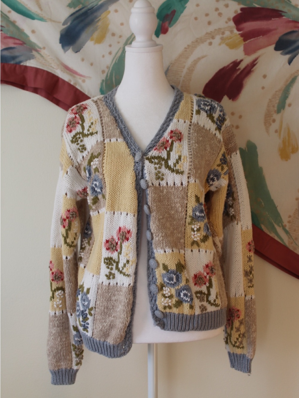 Vintage Patchwork 90s Floral Cardigan